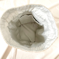 【送料無料】丸底巾着バッグ　paisley ペイズリー　ツイストコード　ジャガード　結婚式　入学式【受注制作】 5枚目の画像