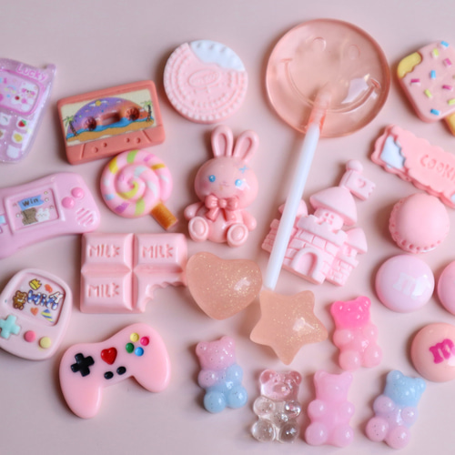 薄ピンク系デコパーツアソート 12個入り デコパーツ SUZU 通販  