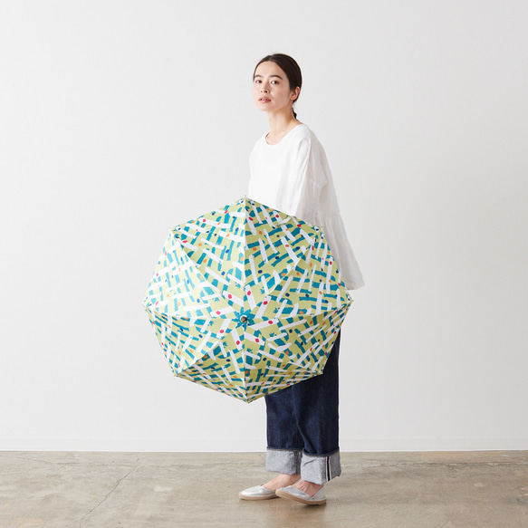 【晴雨兼用】coccaの日傘  Plant Sprout ‐芽- 刺繍(ショート)《TPS-1127-1》 4枚目の画像