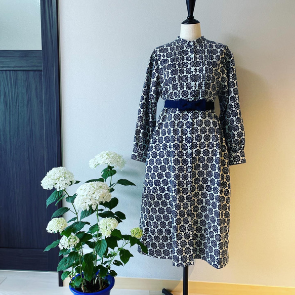 藍染ワンピース 8月新作 8月新作 藍染ワンピース Aquarius BLEACH