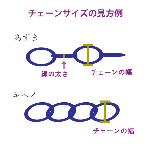 【20cmにつき】細長あずきチェーン《245SB-4DC》（金色） 13枚目の画像