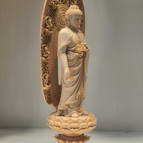 木製仏像 八角形台座 木製仏像 八角形台座