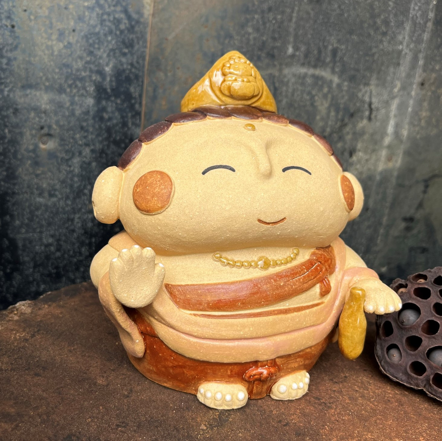 聖観音さん　Ｏ-315　陶製　/Kannon/聖觀音菩薩