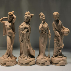 古代の美女、女の陶磁器工芸品の置物(1セット4箇) 古代の美女、女の陶磁器工芸品の置物(1セット4箇) 工芸品