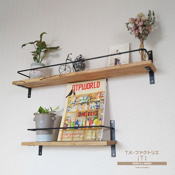 つっきー⭐︎ウォールシェルフ　幅90センチ　オーク材　2枚 mantenshop7_frei-90bs-2