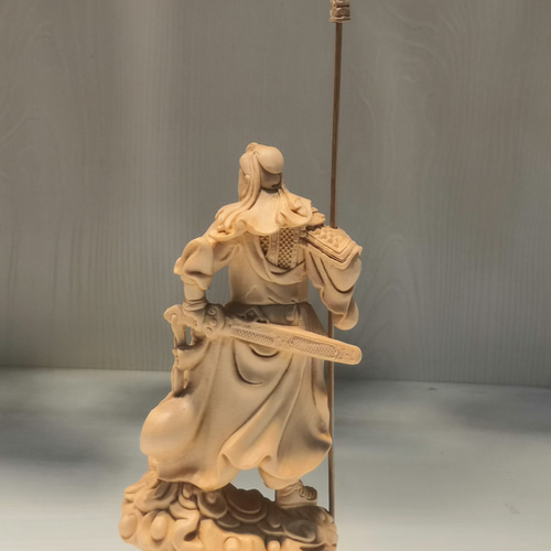木彫 三国志·立雲関公 置物 彫刻 工芸品 コレクション 彫刻 minn 通販