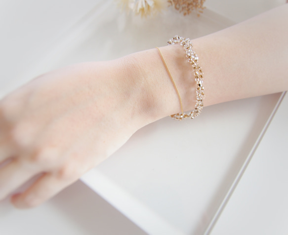 ＊Étoiles étincelant＊煌めくブレスレット ヨーロッパ製ファルファーレ bracelet　 2枚目の画像