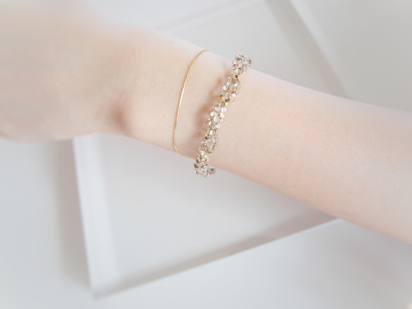 ＊Étoiles étincelant＊煌めくブレスレット ヨーロッパ製ファルファーレ bracelet　 1枚目の画像