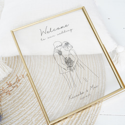 ウェルカムボード イラスト シンプル 似顔絵 結婚式 オーダー