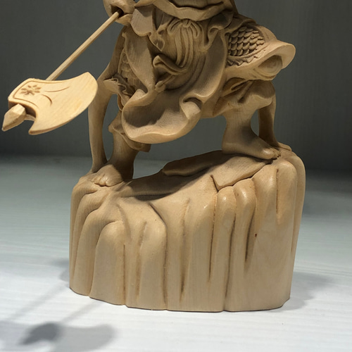 木彫り 仏像 左右護法 仏陀彫刻 置物 コレクション 彫刻 minn 通販
