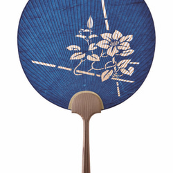 片面透かし京うちわ 御所 紺 その他インテリア雑貨 塩見団扇 通販