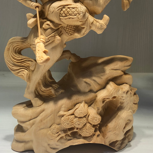 関羽 三国志 彫刻 置物 文遊び芸術品 彫刻 minn 通販 14152335｜Creema 