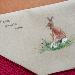 エゾユキウサギのショルダーバッグ（春夏用）＠チェリーピンク 9枚目の画像