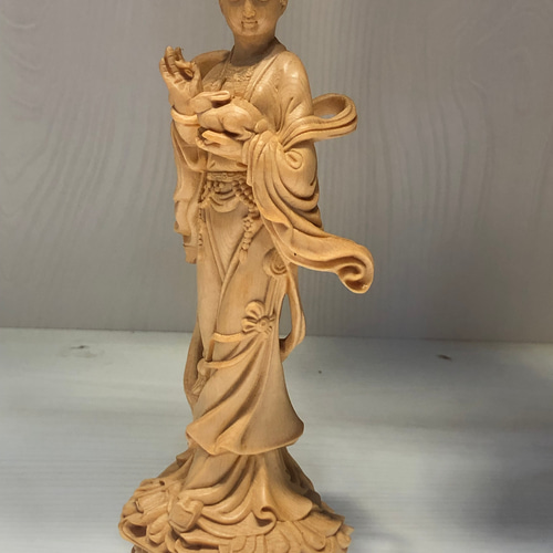 木彫 嫦娥奔月 彫刻 置物 工芸品 コレクション 彫刻 minn 通販