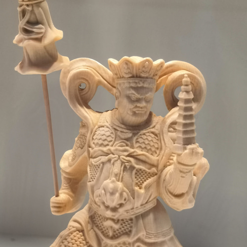 木彫 仏像 四天王【多聞天·持国天·増長天·広目天】仏教 彫刻工芸品