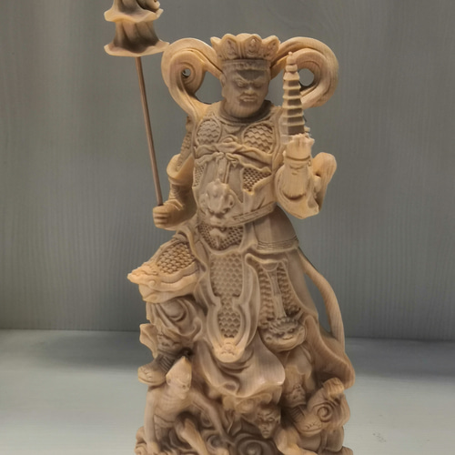 木彫 仏像 四天王【多聞天·持国天·増長天·広目天】仏教 彫刻工芸品