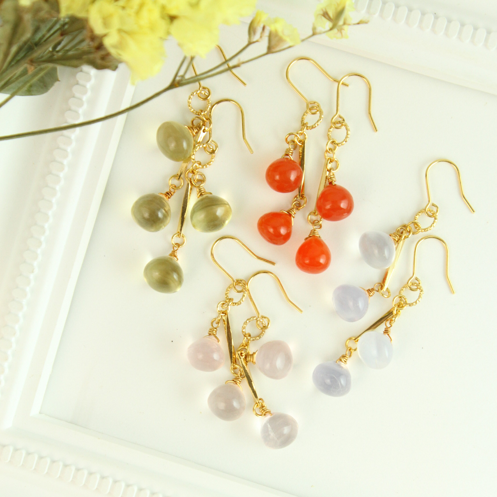 【選べる4種】うるぷる　2連耳飾り