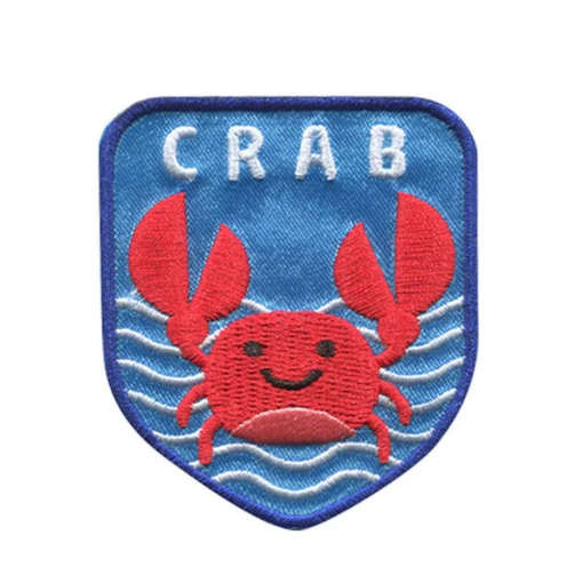 アップリケワッペン 蟹のエンブレム CRAB JT　マリン 海　W-2153 2枚目の画像