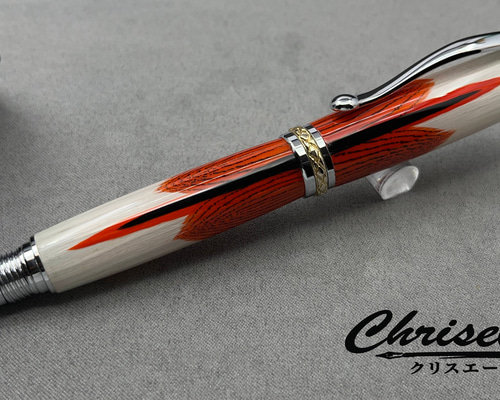 本物の鳥の羽を入れたペン ペン・筆記用具 chriselle 通販 14152760
