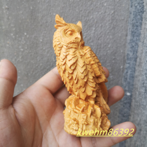 フクロウ 彫刻工芸品 美術品 高品質 置物 彫刻 minn 通販 14152781