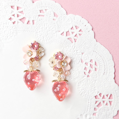 ♡ハンドメイド♡ビジューピアスイヤリング ♡ハンドメイド♡ビジューピアスイヤリング№516リトルウッズ