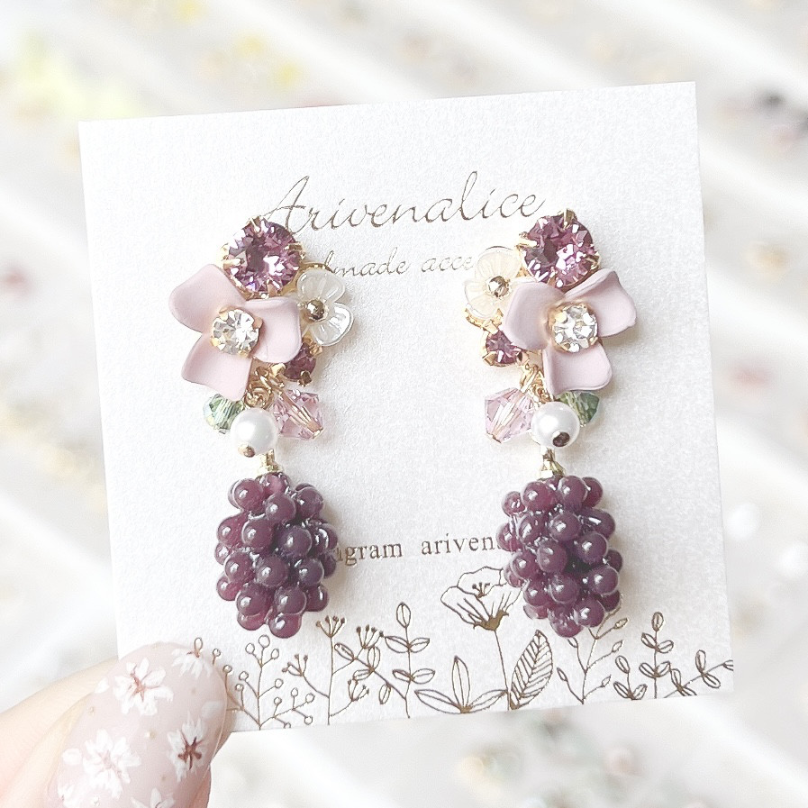 sweet grape フラワービジュー ピアス/イヤリング ピアス