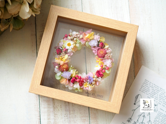 《NAME PRINTING》happy colorful wreath flowers frame 第1張的照片