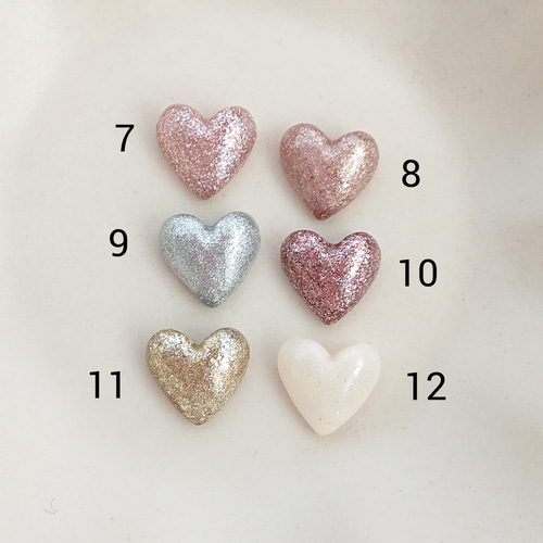 ハート ネイル キラキラ パーツ 立体 ハンドメイド 3D デコパーツ  