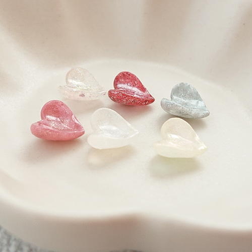 ハート ネイル キラキラ パーツ 立体 ハンドメイド 3D デコパーツ