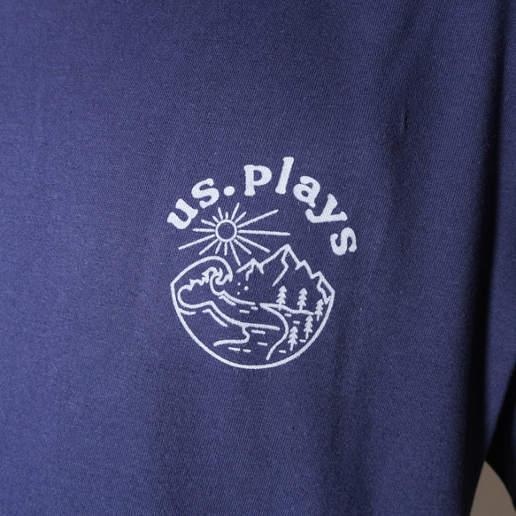 ☀️uS.plays Logo Short sleeve shirt  (Indigo)☀️Tシャツ・半袖・インディゴ 4枚目の画像