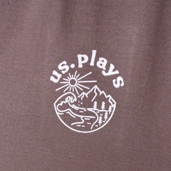 ☀️uS.plays Logo Short sleeve shirt (Charcoal)☀️Tシャツ・半袖・チャコール 4枚目の画像