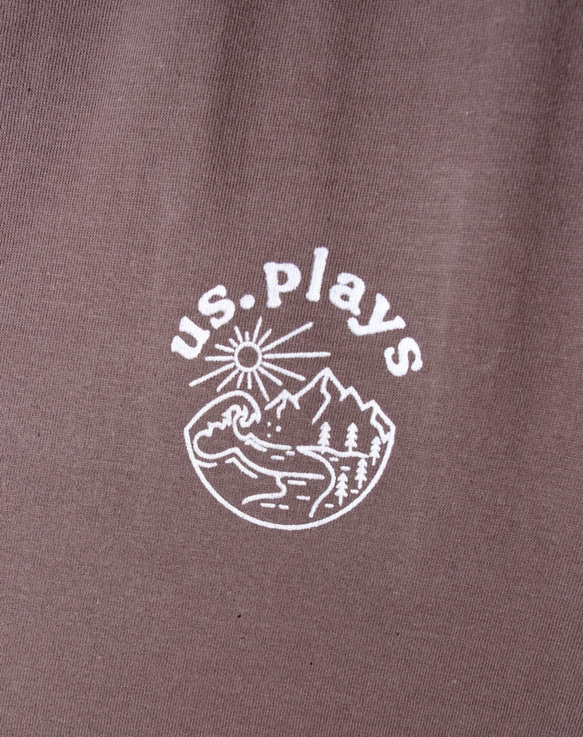 ☀️uS.plays Logo Short sleeve shirt (Charcoal)☀️Tシャツ・半袖・チャコール 4枚目の画像