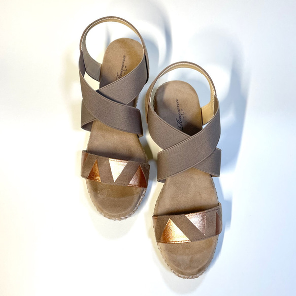 [L size 1,000 yen SALE] Summery jute-wrapped sole! Geometric lig 第2張的照片