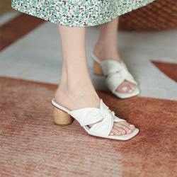 ★22春夏新品★木紋跟設計女涼鞋2色22-245.尺寸1296 第3張的照片
