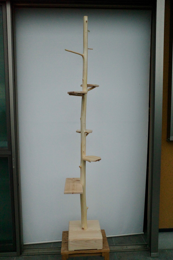 フラワースタンドハンガーラックコートハンガー天然吉野ヒノキ
