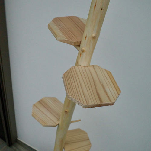 フラワースタンドハンガーラックコートハンガー天然吉野ヒノキ