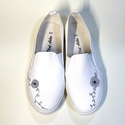 Monotone Flowerslip-on (22.0cm-29.0cm) 輕量版/白色鞋底 第1張的照片