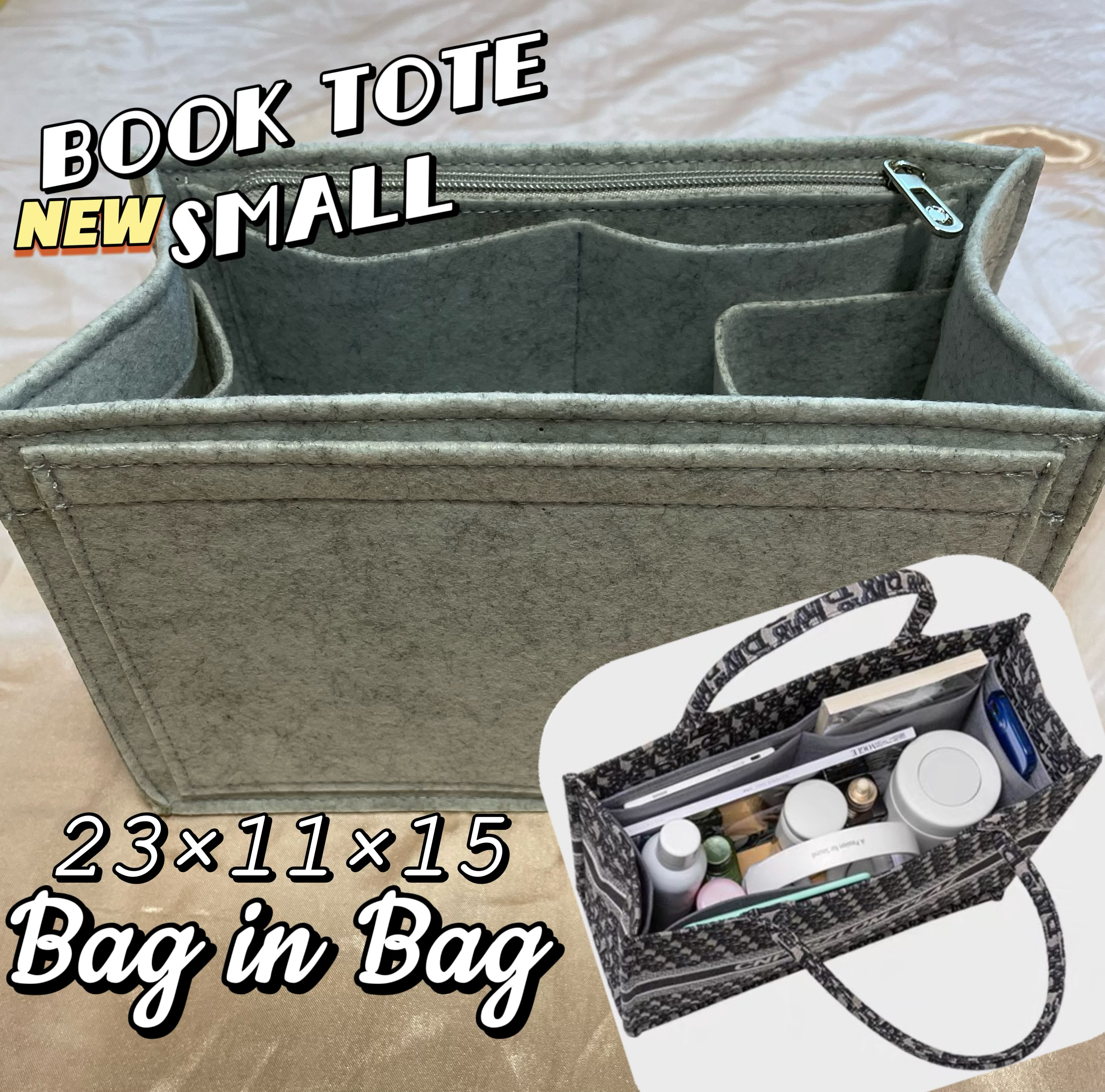 ブックトート newスモール バッグインバッグ ライトグレー その他