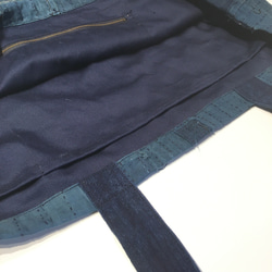 【SALE】ビンテージ藍染襤褸 刺し子 リメイク BIG サイズ トートバッグ 10枚目の画像