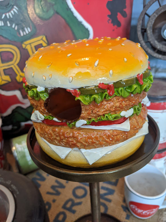 おんぼろ！ハンバーガー/ スタンド灰皿（アシュトレイ） ハンバーガー屋さん 置き看板/ #アメリカンハンバーガー 9枚目の画像