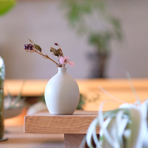 一輪挿し(6) 白 ドライフラワー 生花 花瓶 陶器 一輪挿し・花瓶・花器