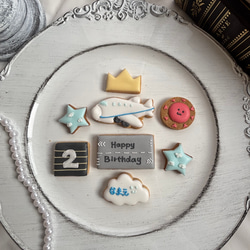 【お誕生日 記念日に♡】ハッピーフライト☆ひこうきアイシングクッキーセット 2枚目の画像