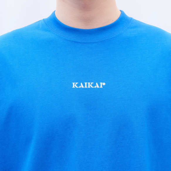 ロゴヘビー半袖Tシャツ-ブルー/グリーン 4枚目の画像