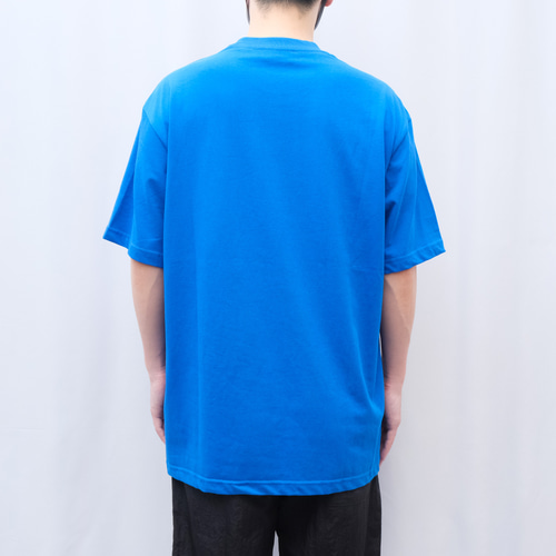 ロゴヘビー半袖Tシャツ-ブルー/グリーン Tシャツ KAI KAI 通販