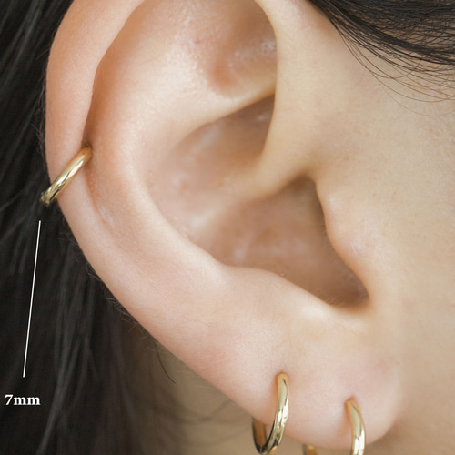 14K金 ゴールド 耳 鼻 軟骨 ニップル ヘリックス トラガス メンズ