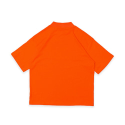 ミッドタートルネック半袖Tシャツ-ベージュ/ブライトオレンジ 13枚目の画像