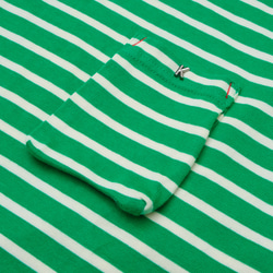重磅條紋針織短袖Tee - 黑色/綠色 第7張的照片