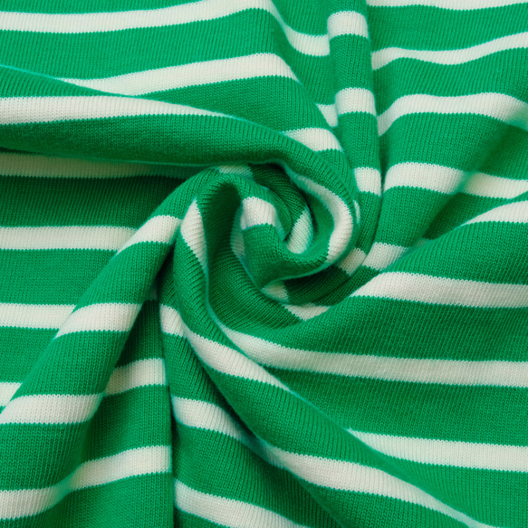 重磅條紋針織短袖Tee - 黑色/綠色 第8張的照片