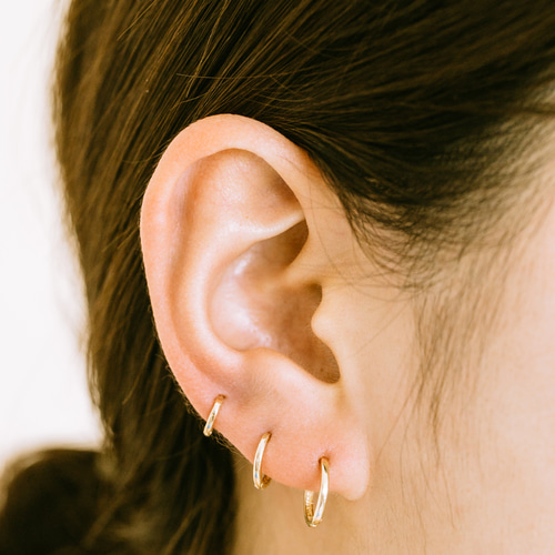 14K金 ゴールド 耳 鼻 軟骨 ニップル ヘリックス トラガス メンズ