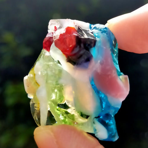アンダラクリスタル　大きめ　マルチカラー　グリーン系 マルチカラーアンダラクリスタル | kiki石〜むすぶ〜